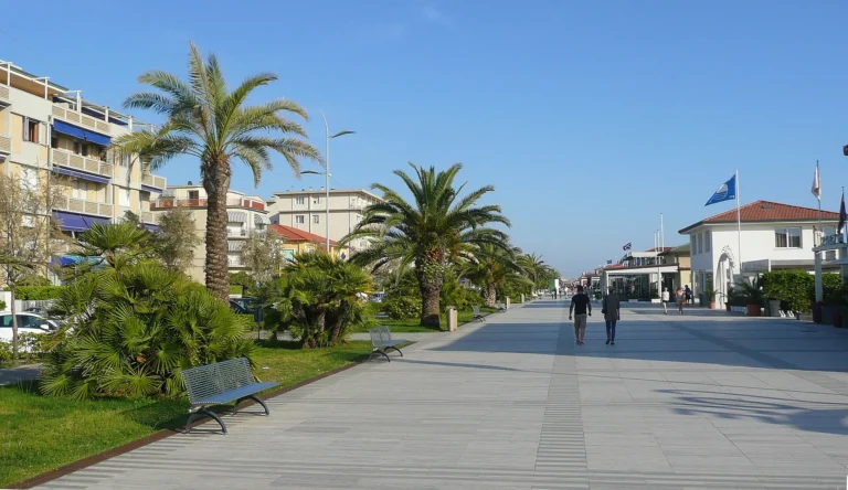 The seafront promenade of Lido di Camaiore